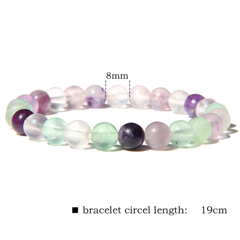 Minimālisma dabiskā akmens krelles Budas rokassprādzes modes sievietēm elastīgas virves purpursarkanas fluorīta krelles rokassprādzes rotaslietas sievietēm dāvanas