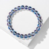 Mēnessakmens akmens krelles rokassprādze Dabīgā akmens kristāli rokassprādze Krāsains Pērlītes Ārstnieciskas Modernas rotaslietas Vīriešiem Sieviešu elastīgās rokassprādzes