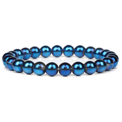 Mēnessakmens akmens krelles rokassprādze Dabīgā akmens kristāli rokassprādze Krāsains Pērlītes Ārstnieciskas Modernas rotaslietas Vīriešiem Sieviešu elastīgās rokassprādzes