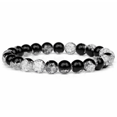 Mēnessakmens akmens krelles rokassprādze Dabīgā akmens kristāli rokassprādze Krāsains Pērlītes Ārstnieciskas Modernas rotaslietas Vīriešiem Sieviešu elastīgās rokassprādzes