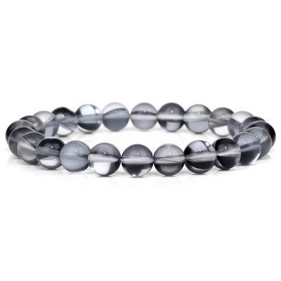 Mēnessakmens akmens krelles rokassprādze Dabīgā akmens kristāli rokassprādze Krāsains Pērlītes Ārstnieciskas Modernas rotaslietas Vīriešiem Sieviešu elastīgās rokassprādzes