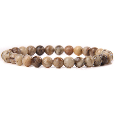 Dabīgā akmens rokassprādze 6 mm ahāts krelles elastīga rokassprādze sievietēm vīriešiem čakru dziedinošā Reiki joga rotaslietas dāvanas vairumtirdzniecība