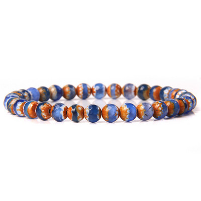 Dabīgā akmens rokassprādze 6 mm ahāts krelles elastīga rokassprādze sievietēm vīriešiem čakru dziedinošā Reiki joga rotaslietas dāvanas vairumtirdzniecība