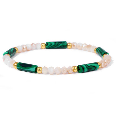 Modernas sieviešu krelles rokassprādzes Dabīga kristāla akmens rokassprādze Taisnstūris mazas krelles rokassprādzes sieviešu dziednieciskas elegantas rotaslietas 3x4mm