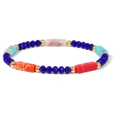 Modernas sieviešu krelles rokassprādzes Dabīga kristāla akmens rokassprādze Taisnstūris mazas krelles rokassprādzes sieviešu dziednieciskas elegantas rotaslietas 3x4mm