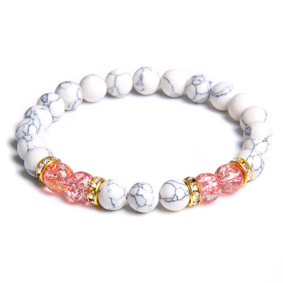 Šarms Rokassprādze Dabīgais Akmens Balts Havlīta Kvarca Pērlītes Rokassprādze Zaļa Agata Pērlītēm Enerģija Joga Rokassprādze Rotaslietas Dāvanas