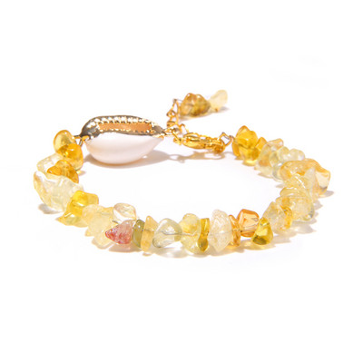 Neregulāra šķembu akmens rokassprādze Dabīgā apvalka akmens kulons rokassprādze Akvamarīni Kvarca rokassprādzes Vīrieši Sieviešu pludmales stila rotaslietas