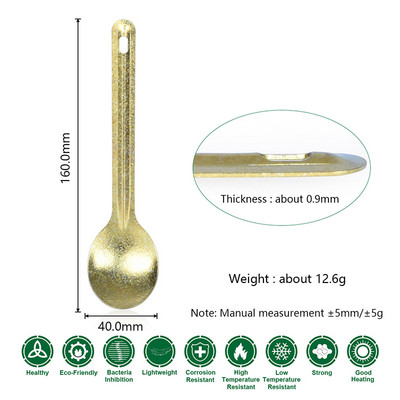 Titaanist lauanõud Pika varrega lusikas bakteriostaatilised söögiriistad ülikerged välikämpingud matkapiknik Titanium Spork