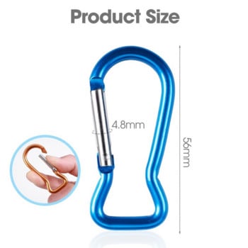 10 τμχ Κλιπ μπρελόκ με σχήμα ψαριού Mini Carabiner Πόρπη τυχαίου χρώματος Ανοιξιάτικο καραμπίνερ με κουμπωτό άγκιστρο Μπρελόκ Εργαλείο υπαίθριου κάμπινγκ