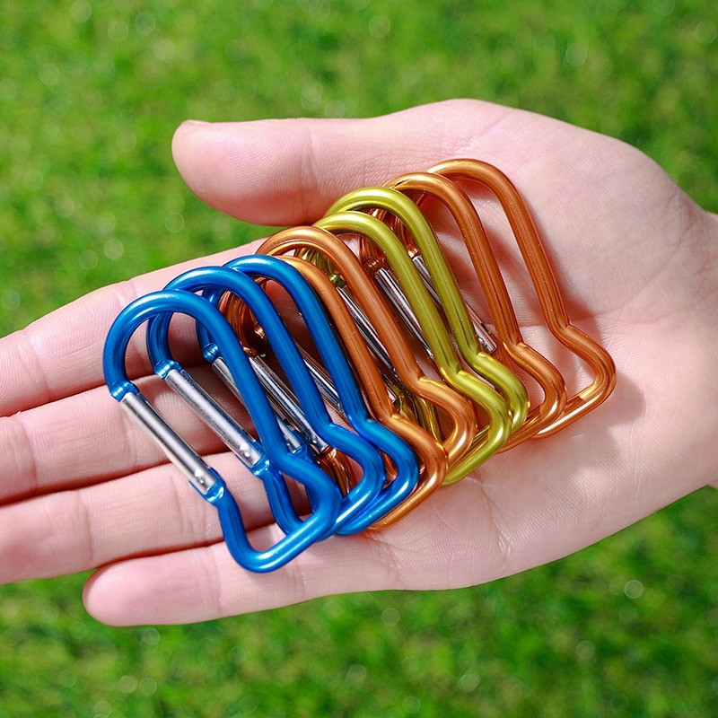 10 komada mini karabinera u obliku ribe, kopča za privjesak u nasumičnoj boji, kopča, opruga, karabiner, kopča za ključeve, privjesci, alat za kampiranje na otvorenom