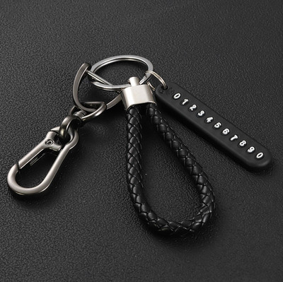 Pretpazaudēts automašīnas atslēgu piekariņš Tālruņa numura karte atslēgu piekariņš Ādas pinuma virve Automašīnas atslēgu piekariņu turētājs āra kāpšanas piederumi