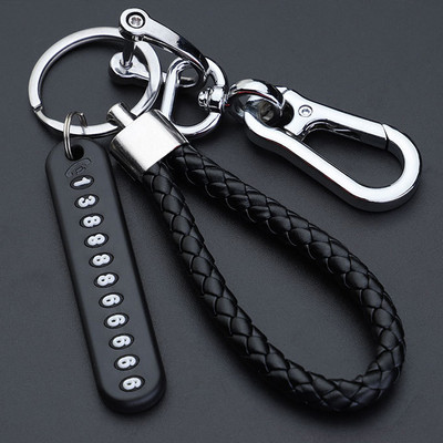 Pretpazaudēts automašīnas atslēgu piekariņš Tālruņa numura karte atslēgu piekariņš Ādas pinuma virve Automašīnas atslēgu piekariņu turētājs āra kāpšanas piederumi