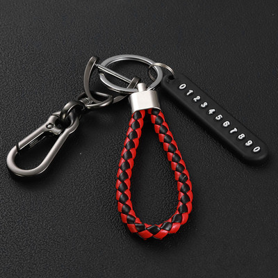 Pretpazaudēts automašīnas atslēgu piekariņš Tālruņa numura karte atslēgu piekariņš Ādas pinuma virve Automašīnas atslēgu piekariņu turētājs āra kāpšanas piederumi