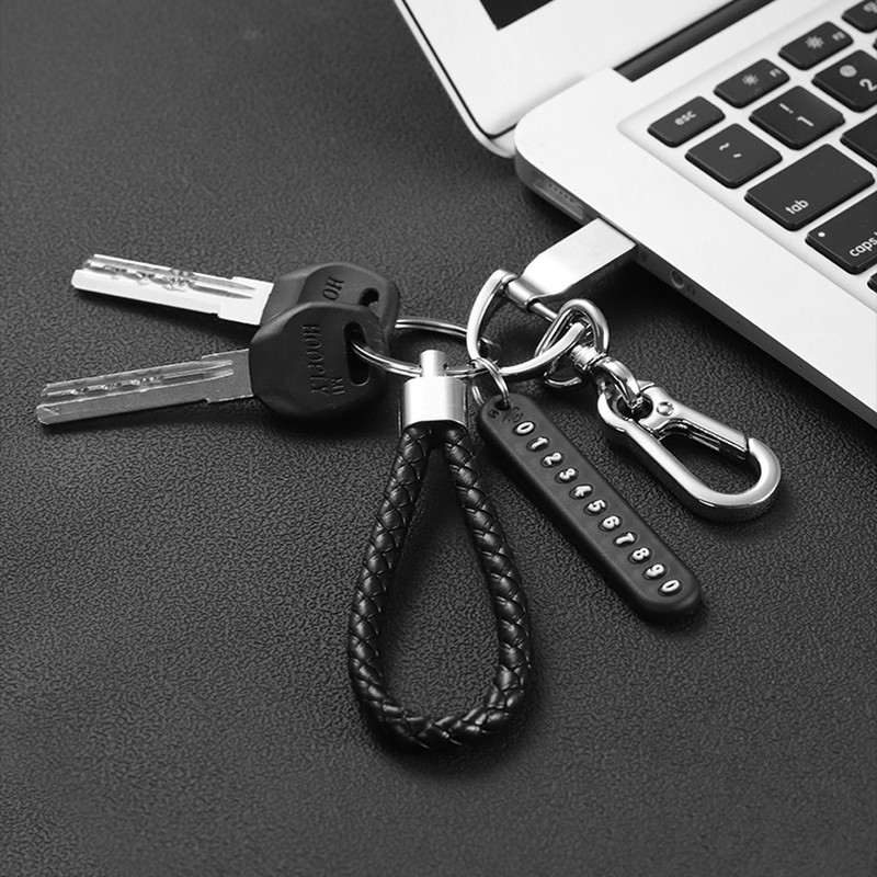 Pretpazaudēts automašīnas atslēgu piekariņš Tālruņa numura karte atslēgu piekariņš Ādas pinuma virve Automašīnas atslēgu piekariņu turētājs āra kāpšanas piederumi