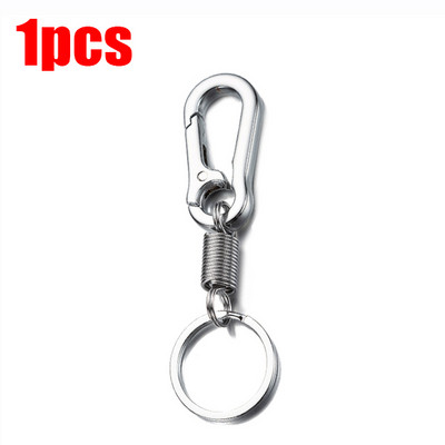 2gab Pavasara atslēgu piekariņi Auto atslēgu piekariņš kāpšanas āķis Vienkāršs spēcīgas karabīnes formas atslēgu piekariņš aksesuārs Metāla vintage kempinga atslēgu piekariņš