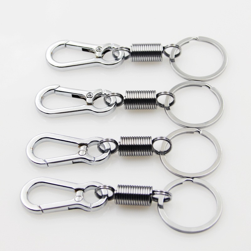 2gab Pavasara atslēgu piekariņi Auto atslēgu piekariņš kāpšanas āķis Vienkāršs spēcīgas karabīnes formas atslēgu piekariņš aksesuārs Metāla vintage kempinga atslēgu piekariņš