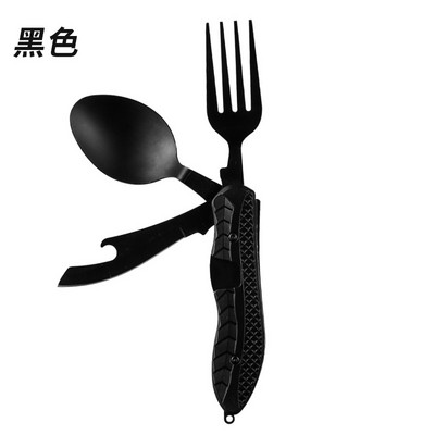 4 u 1 pribor za putovanje, rastavljanje pribora za jelo, vilica za piknik, žlica, set rezača, vanjski sklopivi pribor za jelo, kampiranje, planinarenje, alat za preživljavanje