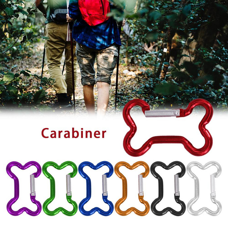 10 gab Kaulu tipa karabīne alumīnija sakausējuma mugursoma ūdens pudeles sprādzes daudzfunkcionāls krabīns