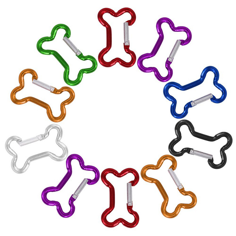 10 gab Kaulu tipa karabīne alumīnija sakausējuma mugursoma ūdens pudeles sprādzes daudzfunkcionāls krabīns