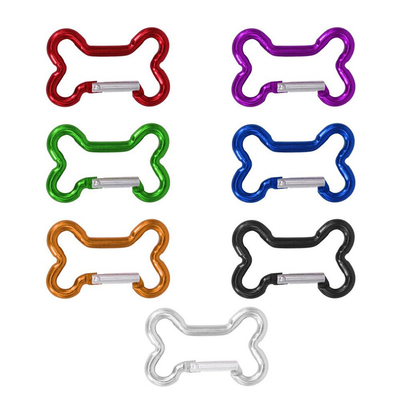 10 gab Kaulu tipa karabīne alumīnija sakausējuma mugursoma ūdens pudeles sprādzes daudzfunkcionāls krabīns