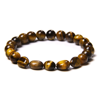 Dabīgā akmens krelles rokassprādze Vienkārša neregulāra ametists lapis lazuli Tīģera acu krelles laimīgas rokassprādze sievietēm vīriešiem, jogas rotaslietas