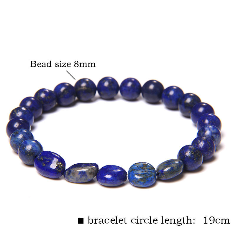 Dabīgā akmens krelles rokassprādze Vienkārša neregulāra ametists lapis lazuli Tīģera acu krelles laimīgas rokassprādze sievietēm vīriešiem, jogas rotaslietas