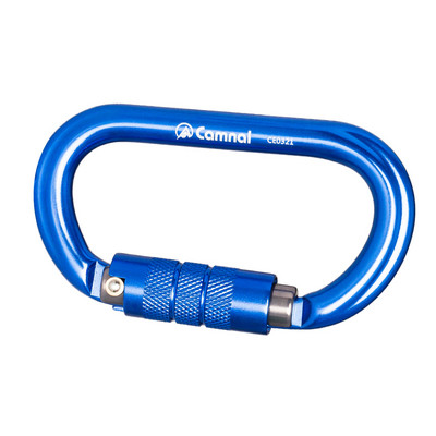 25KN Didelės apkrovos karabinas Sraigtiniai vartai Karabinas Laipiojimas uolomis pastoliai Arborist Caving Descending