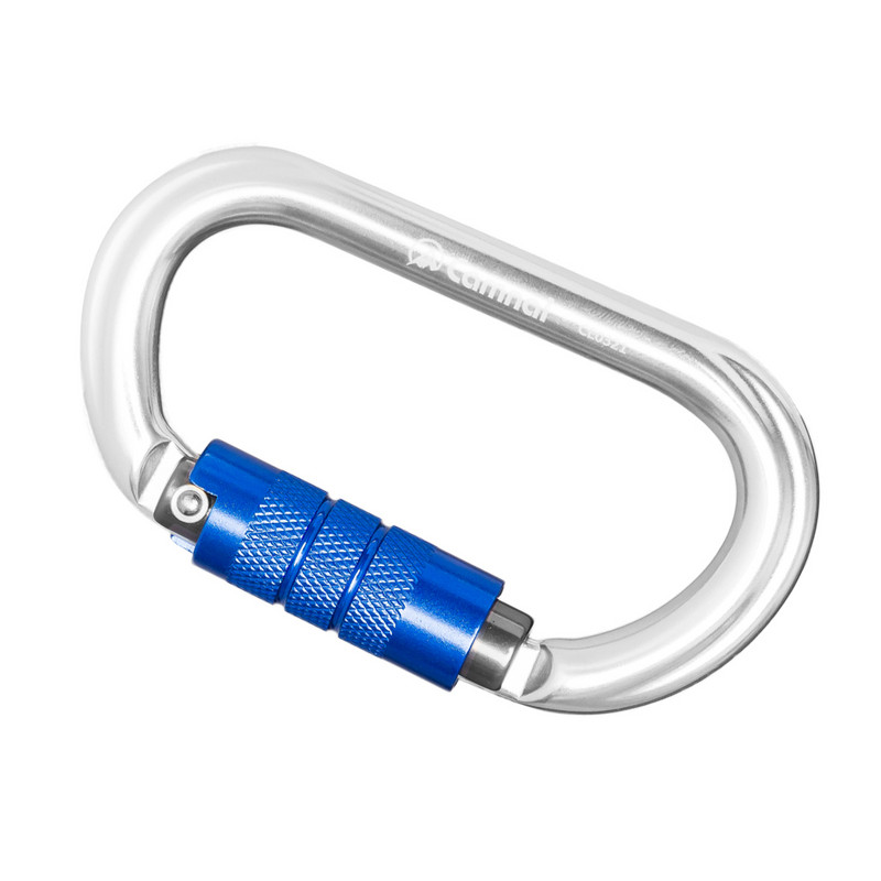 25KN Didelės apkrovos karabinas Sraigtiniai vartai Karabinas Laipiojimas uolomis pastoliai Arborist Caving Descending