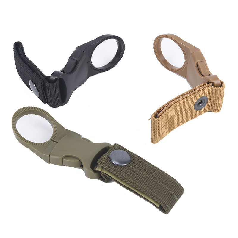 Juostelės kuprinės sagtys karabinai Pritvirtinkite vandens butelių pakabos laikiklį Lauko stovyklavimo žygiams laipiojimo priedai