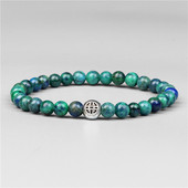 Dabīgā akmens Lapis Lazuli krelles rokassprādze sievietēm vīriešiem Modes enerģijas rokassprādzes 6mm apaļas jogas dziednieciskas krelles rokassprādzes rotaslietas