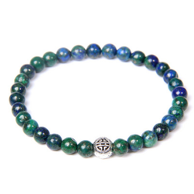 Dabīgā akmens Lapis Lazuli krelles rokassprādze sievietēm vīriešiem Modes enerģijas rokassprādzes 6mm apaļas jogas dziednieciskas krelles rokassprādzes rotaslietas