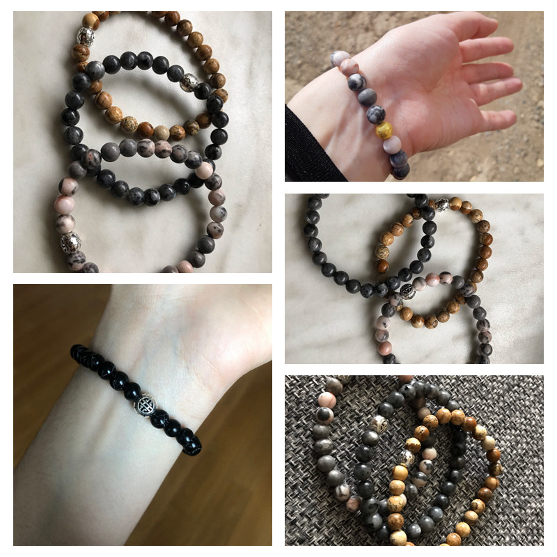 Dabīgā akmens Lapis Lazuli krelles rokassprādze sievietēm vīriešiem Modes enerģijas rokassprādzes 6mm apaļas jogas dziednieciskas krelles rokassprādzes rotaslietas