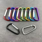 20gab Mini karabīnes atslēgu piekariņi no alumīnija sakausējuma D-gredzenu sprādzes atsperes karabīne ar āķi, atslēgu piekariņi āra kempings ikdienas lietošanai