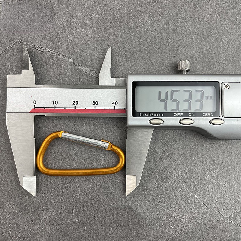 20gab Mini karabīnes atslēgu piekariņi no alumīnija sakausējuma D-gredzenu sprādzes atsperes karabīne ar āķi, atslēgu piekariņi āra kempings ikdienas lietošanai