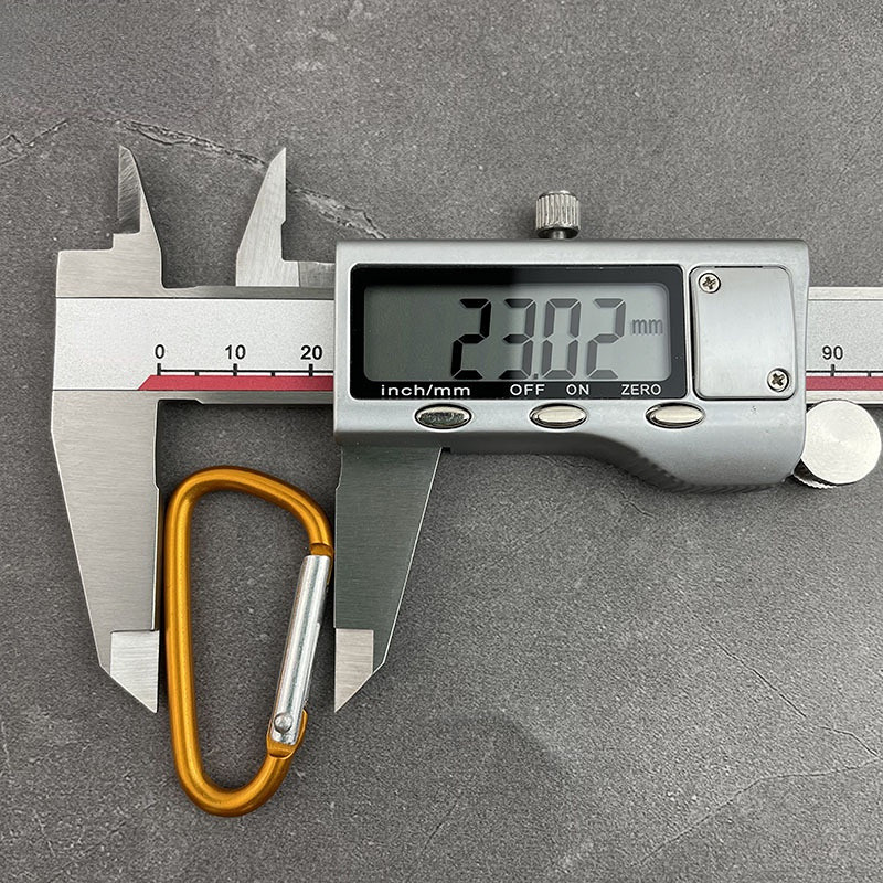 20gab Mini karabīnes atslēgu piekariņi no alumīnija sakausējuma D-gredzenu sprādzes atsperes karabīne ar āķi, atslēgu piekariņi āra kempings ikdienas lietošanai