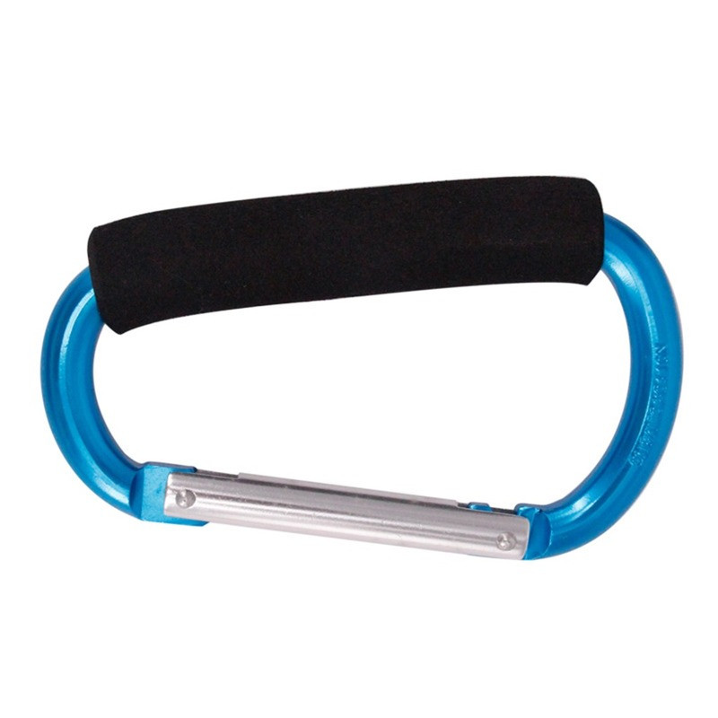 Itin didelio dydžio karabinas, didelis D mygtukas, kempinė, rankena, sagtis D formos žiedo formos aliuminio lydinio kempinė Pirkinių kabliukas Atsitiktinė spalva