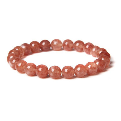 Narukvica od prirodnog ružičastog kamena od 8 mm Ručno izrađene kvarcne kristalne perle Narukvice Yoga Balance Energy Narukvica za žene Djevojka Nakit Poklon