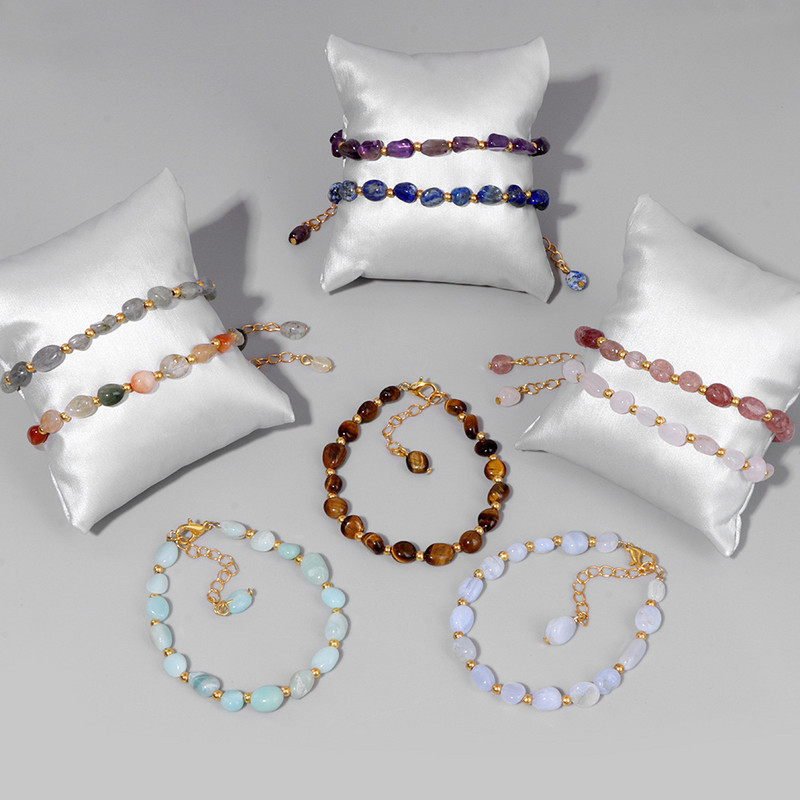 Βραχιόλι με χάντρες λάπις λάζουλι από φυσική πέτρα Ακανόνιστα ρυθμιζόμενα βραχιόλια με πέτρα με πέτρα Tiger Eye Agates Βραχιόλια Γυναικεία Εκλεκτά κοσμήματα