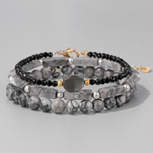 Roku darbs Shell Cat Charm Rokassprādze Pelēks Dabīgais Akmens Lapis Lazuli Tiger Eye Krelles Rokassprādze Jauki Rotaslietas Dāvanas Sievietēm Vīriešiem