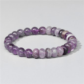 Βραχιόλι από Φυσική Πέτρα Tiger Eye Agates Βραχιόλι Στρογγυλό Άβακας Amethysts Quartz Crystal Beads για Γυναικεία Ανδρικά Ενεργειακά κοσμήματα 5x8mm