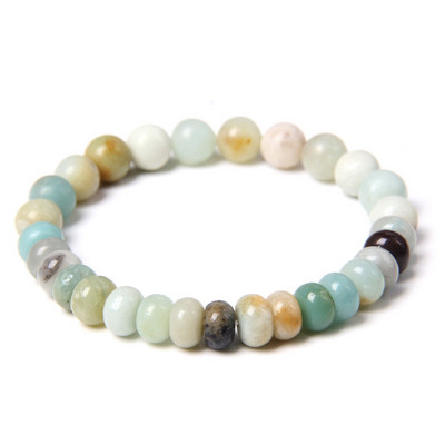 Βραχιόλι από Φυσική Πέτρα Tiger Eye Agates Βραχιόλι Στρογγυλό Άβακας Amethysts Quartz Crystal Beads για Γυναικεία Ανδρικά Ενεργειακά κοσμήματα 5x8mm