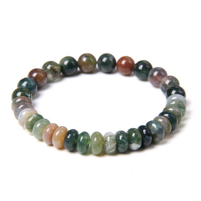 Βραχιόλι από Φυσική Πέτρα Tiger Eye Agates Βραχιόλι Στρογγυλό Άβακας Amethysts Quartz Crystal Beads για Γυναικεία Ανδρικά Ενεργειακά κοσμήματα 5x8mm