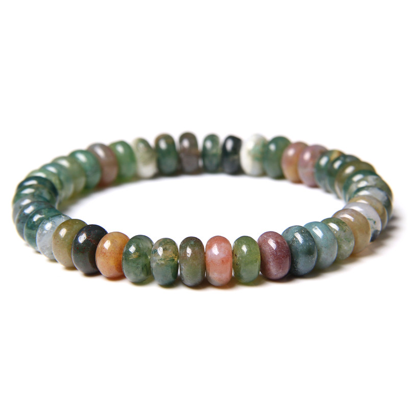 Βραχιόλι από Φυσική Πέτρα Tiger Eye Agates Βραχιόλι Στρογγυλό Άβακας Amethysts Quartz Crystal Beads για Γυναικεία Ανδρικά Ενεργειακά κοσμήματα 5x8mm