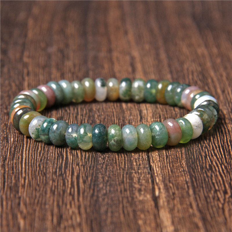 Βραχιόλι από Φυσική Πέτρα Tiger Eye Agates Βραχιόλι Στρογγυλό Άβακας Amethysts Quartz Crystal Beads για Γυναικεία Ανδρικά Ενεργειακά κοσμήματα 5x8mm