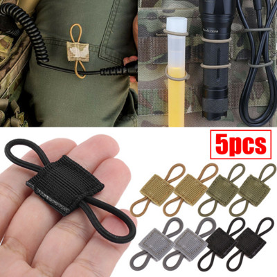 Taktički MOLLE Elastic Webbing Ribbon Kopča Vanjski EDC Lovački ruksak Prsluk Airsoft PTT antena Držač za vezivanje cijevi