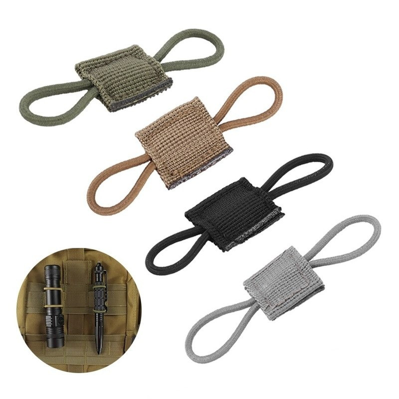 Tactical MOLLE πόρπη με ελαστική κορδέλα με πλέγμα EDC γιλέκο κυνηγιού σακίδιο πλάτης Airsoft Ράβδος συγκράτησης ραβδί σωλήνων κεραίας PTT