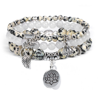 Dabīgais akmens Dzīvības koks Šarms Rokassprādze Roku darbs Shoushan Akmens Agates Kvarca Pērlītes Rokassprādzes Vīriešu Sievietēm Bohēmijas jogas rotaslietas