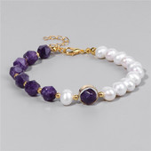 Finom női gyöngy karkötő csiszolt természetes kő kvarc karkötő achátok állítható karkötő női kiváló minőségű karkötő ékszerek