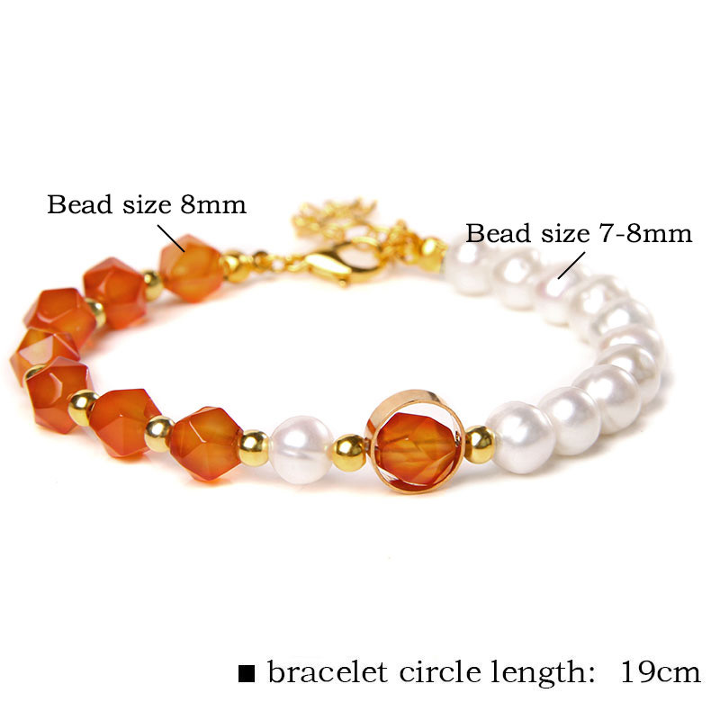 Finom női gyöngy karkötő csiszolt természetes kő kvarc karkötő achátok állítható karkötő női kiváló minőségű karkötő ékszerek