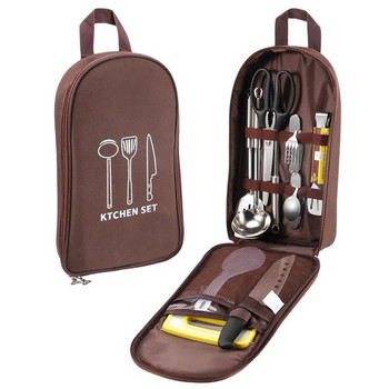 Къмпинг чанта за готварски съдове Външна преносима къмпинг готварска чанта за съхранение Принадлежности за къмпинг Инструменти за съхранение на кухненски съдове Чанти за пикник